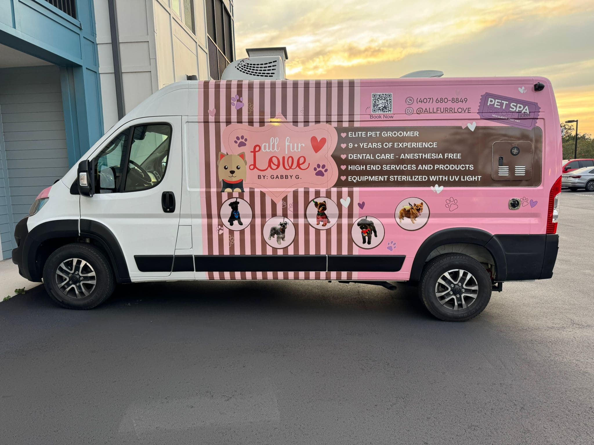 All Fur Love Mobile Pet Spa Van